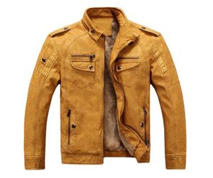 Yeni Kış Moda Men039s Maltalar ve Ceketler Erkekler Plus Kadife PU Deri Ceket Erkek İçin Sıcak Kalın Ceketleri Tuta Giyim XXXL7713507