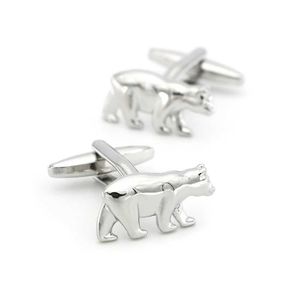 Cuff Links Wholesale and retail of high-quality brass material silver cufflinks for mens animal design