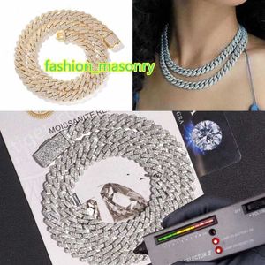 Hip Hop Jewelry Moissanite Diamond VVSDesigner Necklace Cuban Link Chain Necklace للرجال