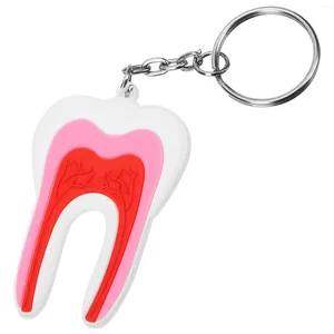 Chaves 8 PCS PCS Dentistas de chave de dentes Dentistas Presentes Acessórios de anel de liga de zinco Pequeno escova de dentes anéis portáteis Saco de ornamento