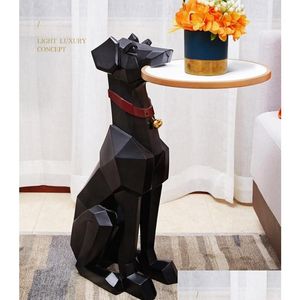 Living Room Furniture Dog Table Creative Floor Furnishing Big Animal Tv Cabinet Sofa Corner Light Luxury Nordic Home Soft Decoration D Dhk8F