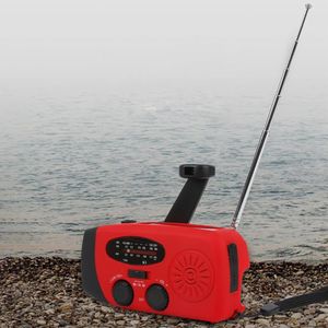 Rádio de manivela de emergência de 2000mAh com lanterna LED AMFMNOAA Carregador de celular portátil portátil 240506