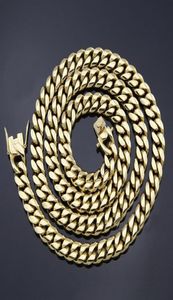 316L Edelstahl Männer Frauen Kubanische Verbindung Kette Halskette Armband Hochpolierte Bordsteinketten Schmuck Doppelsicherheit Verschlüsse 14mm 85i5629834