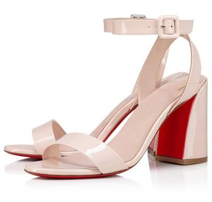 Sommaren 2024 Luxury Designer Womens Miss Sabina Sandals Shoes Ankel Strap Patent Leather High Heels Party Dress Wedding Lady Gladiator Sandalias EU35-43 Med Box