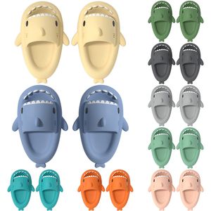 32 Mens Women Shark Summer Home Solid Color Couple Parents Outdoor Cool Indoor Household Funny Slippers GAI