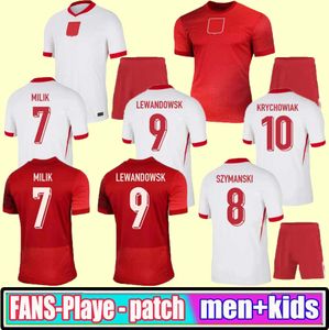 Polen Soccer Jerseys Lewandowski 2024 2025 World Cup Milik Piszczek Piatek Grosicki Krychowiak Zielinski Blaszczykowski Football Shirts 3XL/4XL