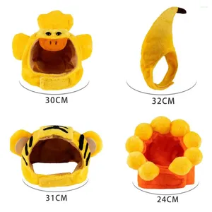 Dog Apparel Pet Hat Funny Costume Hats For Cats Small Dogs Adorable Banana Duck Sun Flower Flamingo Tiger Cartoon Design Party