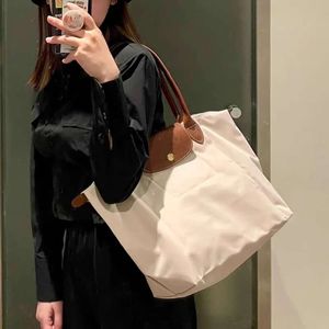Women's Classic Foldable Waterproof Nylon Embroidered Fashion Shoulder Bag Handbag