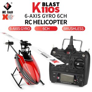 RC WlToYS XK K110S 6CH 3D 6G System zdalny Silnik bezszczotkowy Silnik 24G Helikopter Bnfrtf Kompatybilny z Futaba SFHSS 240516