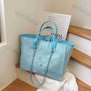 Designer Tote Bag Ch Pearl Bag Luxury Women's Bag Evening Bag Brand Canvas Embroidered Women's Beach Bag mode Högkvalitativ axelväska liten handväska 4pxj