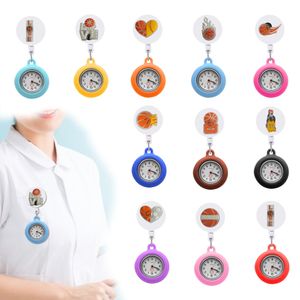 Altri accessori di moda Fluorescente Basketball Park 10 Clip Orologi Clip Watch Nurse Badge Doctor For Women and Men Clip-on Baund Otli5