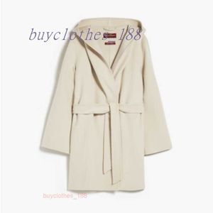 Kurtki damskie Wool Blend Coats Designer Trench Płaszcz 2024 Nowy wiosenny jesienna jesień Środkowa długość Koreańskie ubrania zimowe z paskiem 7yhk