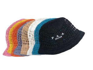 Summer Hand Straw Desginer Bucket Woven Beach Cap Knitted Hats Womens Mens Fashion Sun Hat