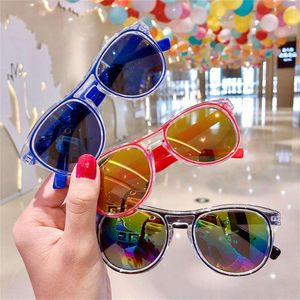 New Children Cute Acrylic Flower Outdoor Protection Sunglasses Baby Girls Classic Sun Glasses Kids Boys UV400 Shades Eyewear