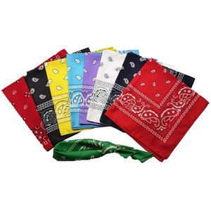 Bandanas Durag Polyester paisley Square Punk Hip Hop Bandana Neckerchief Headwear/Hair Band Scarf Neck Wrist Wr Band Headtie for Men J240516