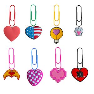 Other Office School Supplies Love Cartoon Paper Clips Sile Bookmarks Dispenser Bookmark Memo Clip Cute For File Note Funny Book Marker Otdds