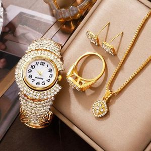 Orologi da polso orologi di lusso da donna strass da donna elegante orologio da polso femminile orologio per ragazze set di gioielli da donna relogio femminino