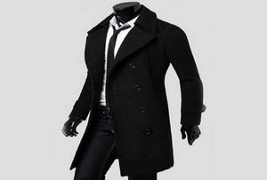 Whole Fashion Trench Coat Men Double Buttons Sobretudo Masculino Slim Fit Long Trench Coat For Men Autumn Overcoat Men6755287