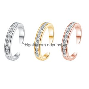 Solitaire Ring European und American Trend Fashion Seaside Open Tobe Set Foot Rings für Women Toes Drop Delivery OTWR9