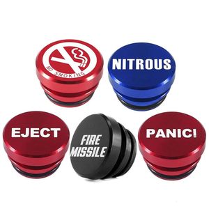 Ny ny Fire Missile Eject Button Car Cigarett Lighter Cover Universal Aluminium Red Ignition Cap 12V Socket för de flesta bilar