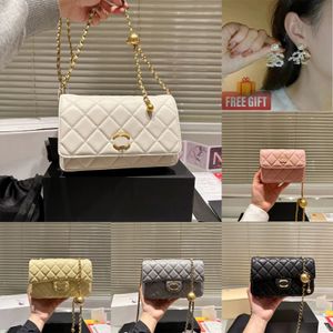 CF Designer Handbag Boy Cover Boy Gold Bead 2.55 Mun Bag Top Quality 19 Handbag Caviar Chain C Lady High End Shoulder Crossbody Bag