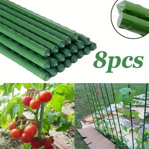 木と植物の植物のトマトポールブラケットを植物植物括弧240514の修理に使用する庭の杭のための8つのコーティングされた鉄柱