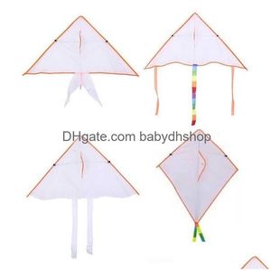 Kite Accessoires 4 Style DIY Malerei Malfolch fliegend faltbar Outdoor Beach Kinder Kinder Sport lustiger Spielzeug Drop -Lieferspielzeug Geschenke DHZDX