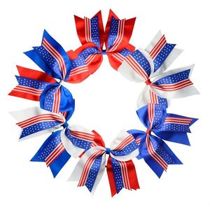 Hair Accessories Hairbands American Flag Llowtail Bow Strip Stars Elastic Band Large Ponytail Holder Fashion 6 Designs Drop Delivery B Dhsik