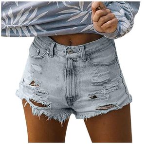 Summer Women039S DENIM LARGE XXL سراويل جينز عالية الخصر لسراويل قصيرة للنساء بالإضافة إلى الحجم 2391618