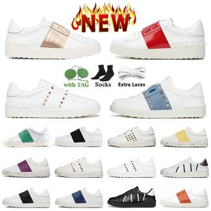 2024 Luxury Open Sneakers Casual Shoes Classic Platform Pumpar Multi-färg Bekväm vintage Black White Men Womens Trainers Calfskin Sports Trainers Loafers