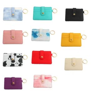 2024 New hot-selling multi-card belt buckle card bag PU leather keychain card cover card bag