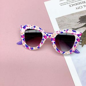 Girls Boys Cute Floral Printing Sunglasses Outdoor Sun Protection Children Lovely Vintage Glasses Classic Kids Eyewear Goggles