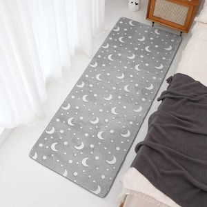 Carpets Modern and minimalist bedroom long bedside blanket room floor mat coffee table non slip luminous carpet for entering the house H240517