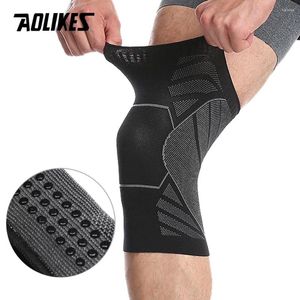 Joelheiras aolikes 1pcs elástico nylon esportes fitness knepad gear patella suporte de basquete de basquete