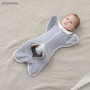 Schlafsäcke Neugeborene Baby Schlafsäcke erhöhte Hand Anti-Schock-Baumwolle Schlafsäcke Baby Swaddelnde Decke Neugeborene Baby Gegenstände Saco de Dormir Y240517