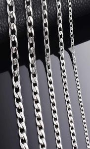 1 Piece Width 3mm 4 5mm 5mm 6mm 7mm 7 5mm Curb Cuban Link Chain Necklace for Men Women Basic Punk Stainless Steel Chain Chokers Q02709554