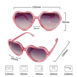 Baby Girls Cute Acrylic Heart Shape UV400 Children Outdoor Sun Sunglasses Boys Kids Eye Protection Glasses 0711c
