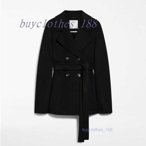 Kvinnorjackor Wool Blend Coats Designer Trench Coat 2024 Ny Spring Autumn Mid Length Korean Fashion Winter Clothes With Belt Qyng