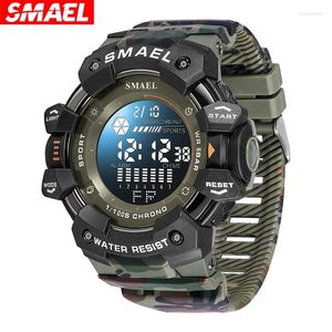 Wristwatches SMAEL 8050 Men's Large Dial Personalized Trendy Camouflage Style Sports Multi-Function Luminous