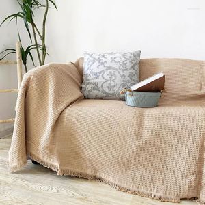 Decken Bauernhaus Waffel Strickwurf Wurf Decke Weich warm gemütlich und leichtes Gewicht für Couchsofa Stuhl Bett Home Decor Frühling Sommer die ganze Jahreszeit