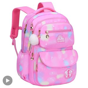 Дети дети рюкзак школьная сумка назад упаковывать розовый для детей подростковой школьной школьной школьной сумки Каваи, милый водонепроницаемый маленький класс, 240515