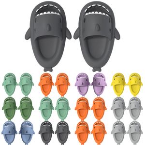 53 Mens Women Shark Summer Home Solid Color Couple Parents Outdoor Cool Indoor Household Funny Slippers GAI