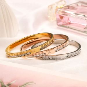 Designer bracelet Brand Letter Bangle Top Quality 18K Gold Plating Stainless Steel Bracelet Inlaid diamond Crystal Crystal Rhineste Bracelet Jewelry #