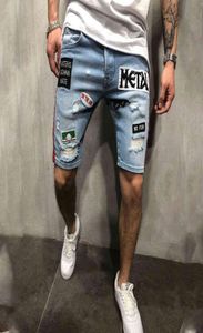 2022 Men039s Fashion Jeans Pierced Embroidery Oem Shorts017721795