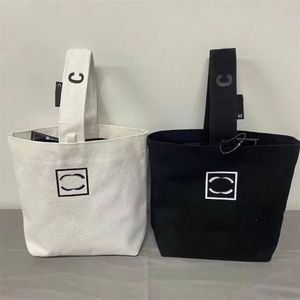 Canvas Bag designer handväskor kvinnor vintage axelväska mode tyg väska varumärke shopping väska svart vit handväska kvinnliga shoppare totes