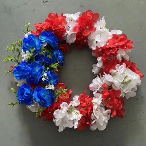 Dekorativa blommor självständighetsdag kransdekoration festlig simulering blommbatteri drivs upplyst