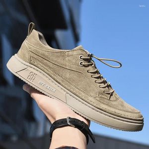 Freizeitschuhe Hombre formelle Outdoor -Geschäft Britische Lederkuh Männer Stil Zapatos weich