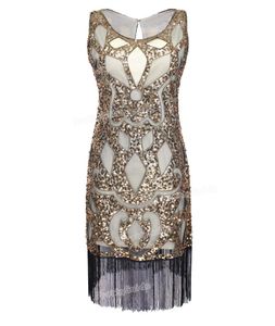 Ganzes Prettguide Women 1920039s Paillette Art Deco Hollow Paisley Tribe Cocktail inspirierte Flapper Kleid Great Gatsby Kleider 300m3661496