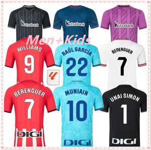 23 24 Fans Bilbao 2023 Football Athletic Sweatshirt Men's jersey MUNIAIN RAUL GARCIA WILLIAMS Children's jersey BERENGUER HERRRERA UNAI SIMON O. SANCET 125th 2024