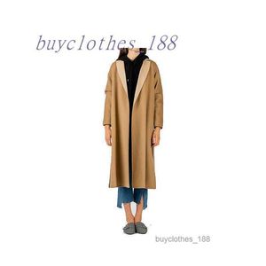 Women's Jackets Wool Blend Coats Designer Trench Coat 2024 New Spring Autumn Mid Length Korean Fashion Winter Clothes with Belt Ba92